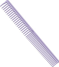  JRL J306&nbsp;Long Round Tooth Comb 9" Lila 
