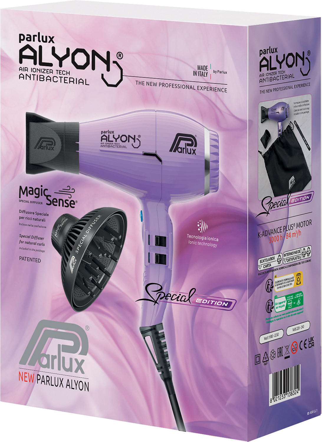  Parlux Alyon Ionic Lila mit MagicSense 
