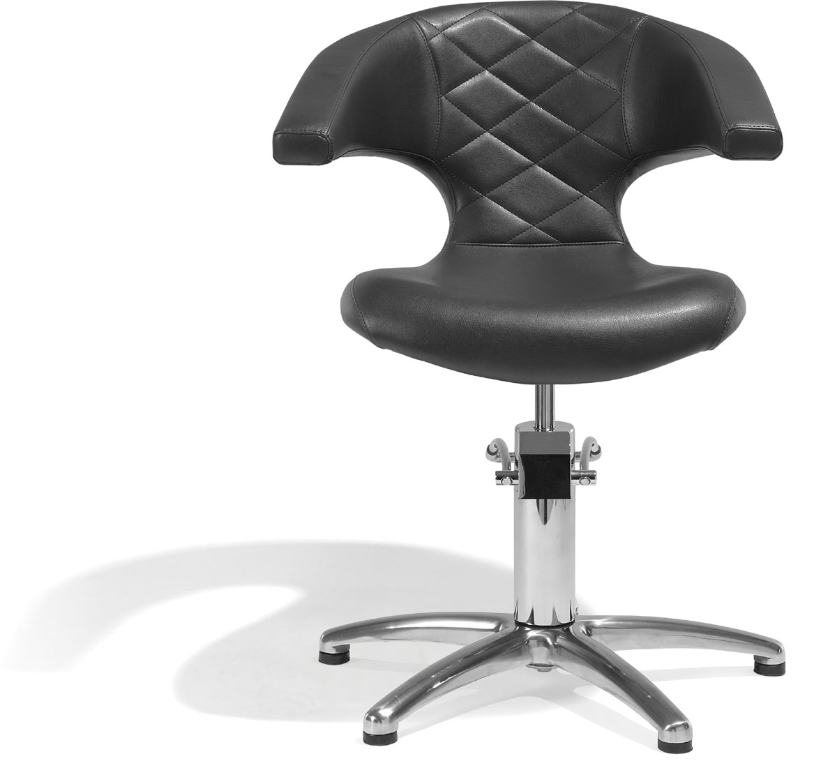  Sibel Sensualis Friseurstuhl Schwarz mit 5-Stern-Basis 