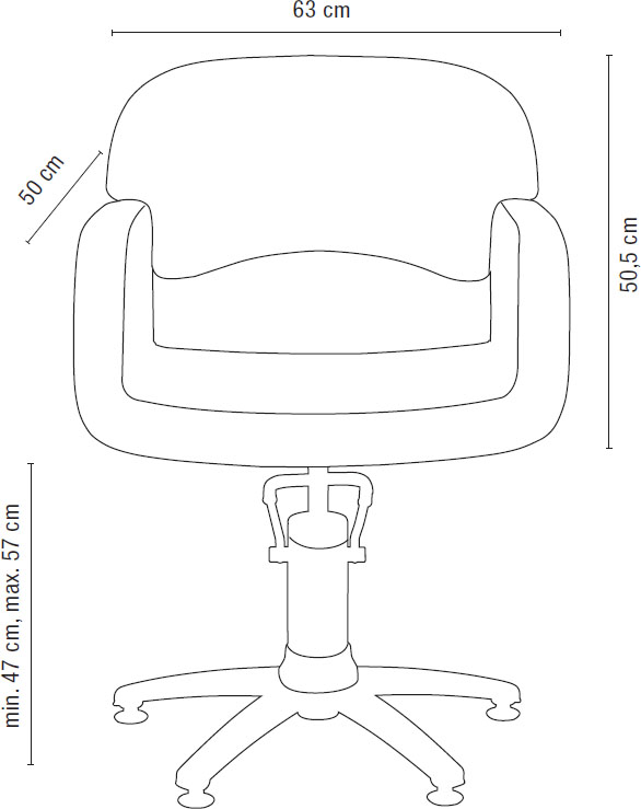  Original Best Buy Opera  Friseurstuhl Schwarz mit 5-Stern-Basis 