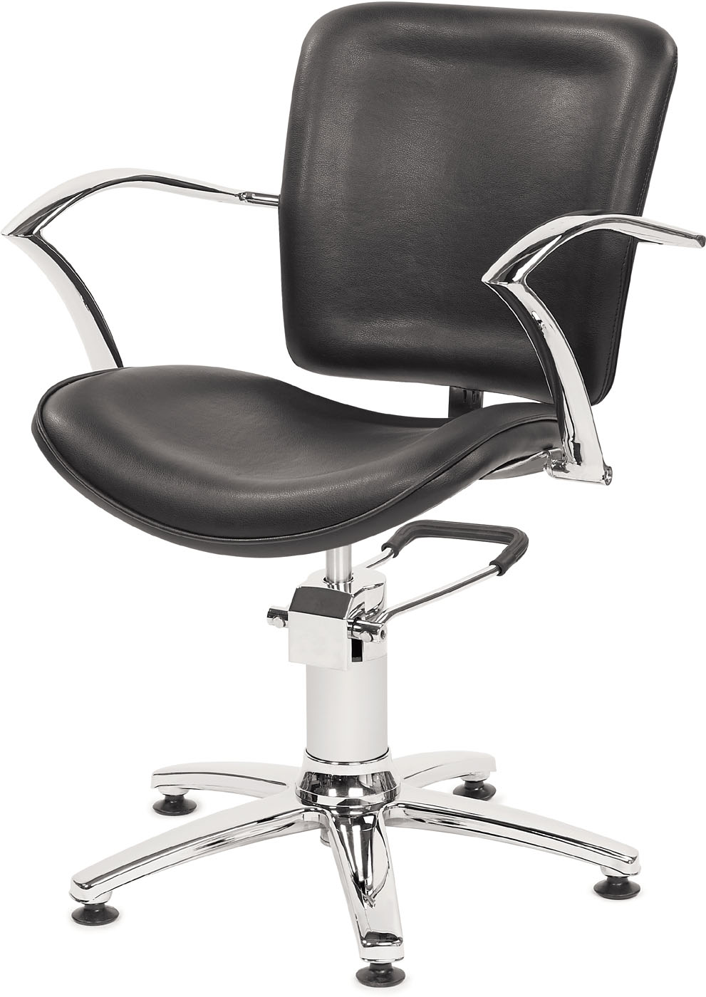  Original Best Buy George V  Friseurstuhl Schwarz mit 5-Stern-Basis 