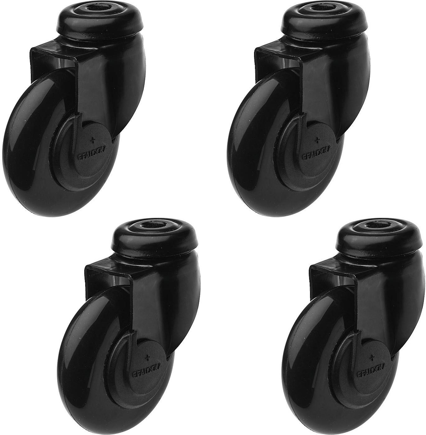  Efalock Clic Tec Rolle schwarz 4er f.Piccolo 