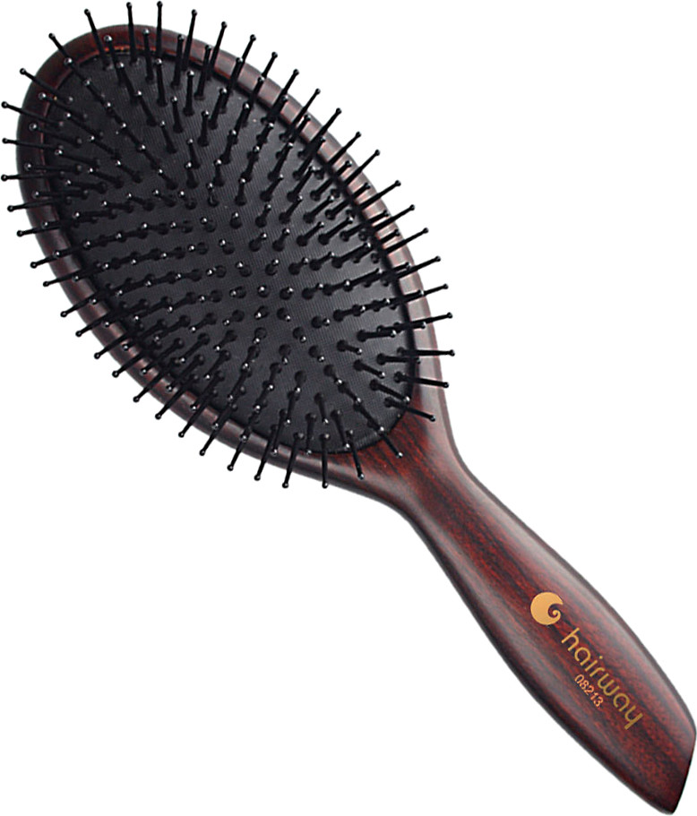  Hairway Ovale Kissenb&uuml;rste "Wenge 2" / 13-Reihig Gro&szlig; 
