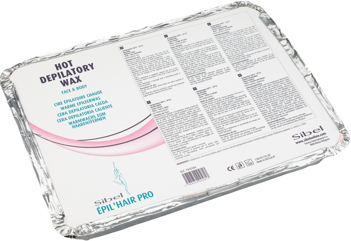  Sibel &Egrave;pil&rsquo;hair pro Wieder Verwendbares Hei&szlig;wachs Block Maxi PRO Rosa 500 gr 