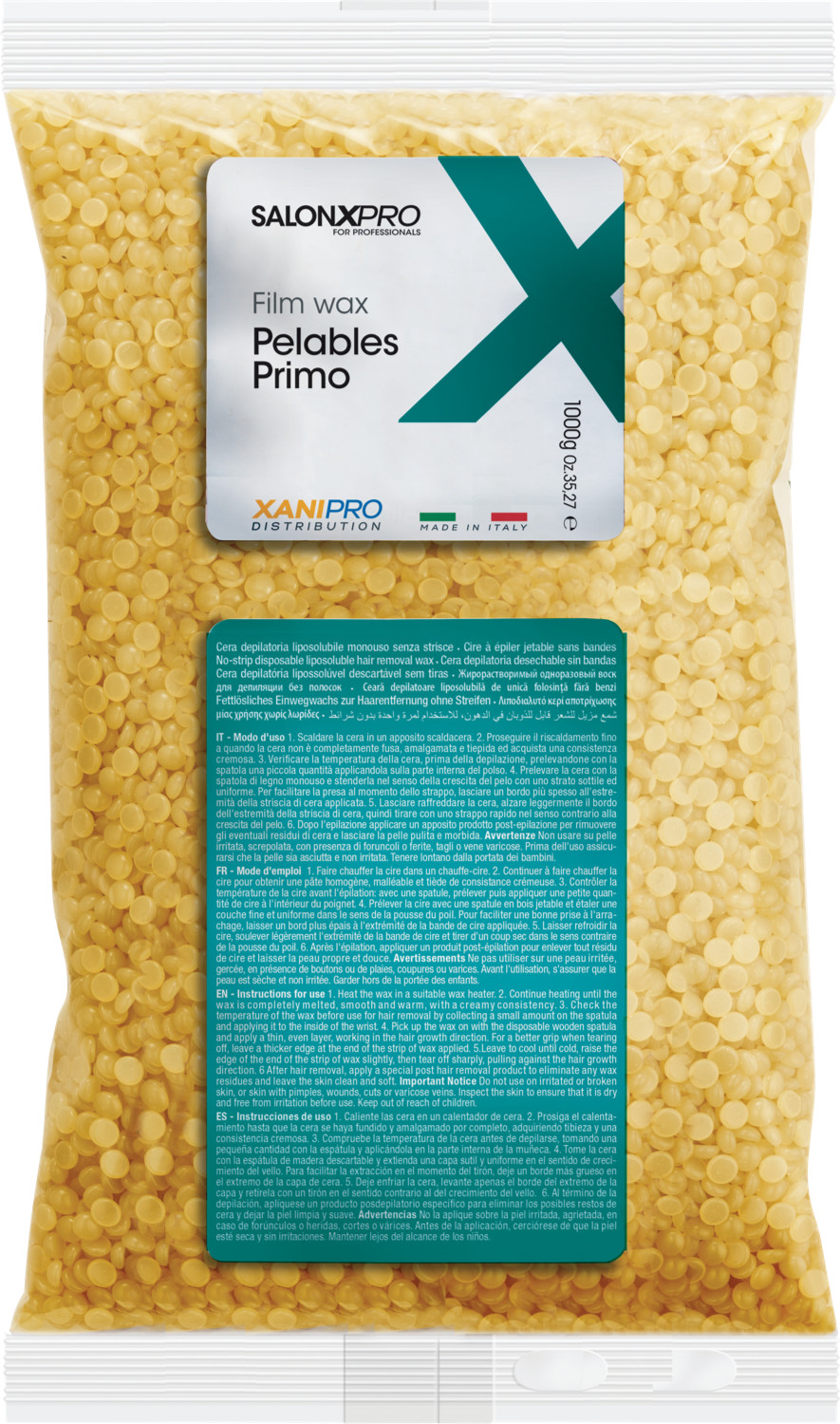  XanitaliaPro Brasilian System Wax-Perlen Gelb 1000g 