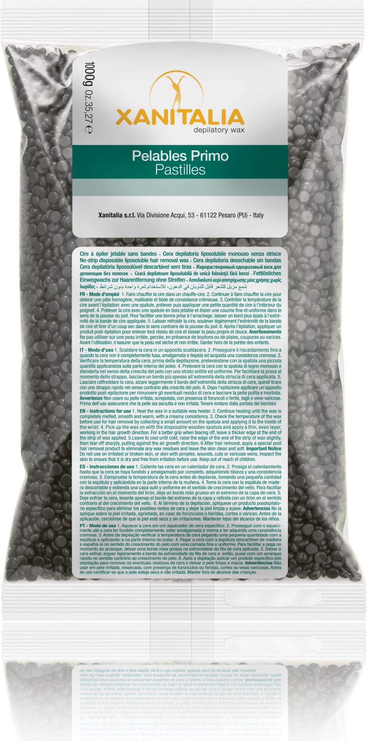  XanitaliaPro Brasilian System Wax-Perlen Schwarz 1000g 
