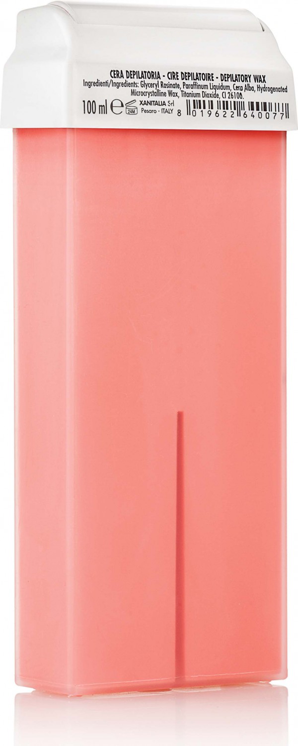  XanitaliaPro Fettl&ouml;slicher Enthaarungswachs Refill Wax Roll-On 100 ml Titaniumrosa - Gross 