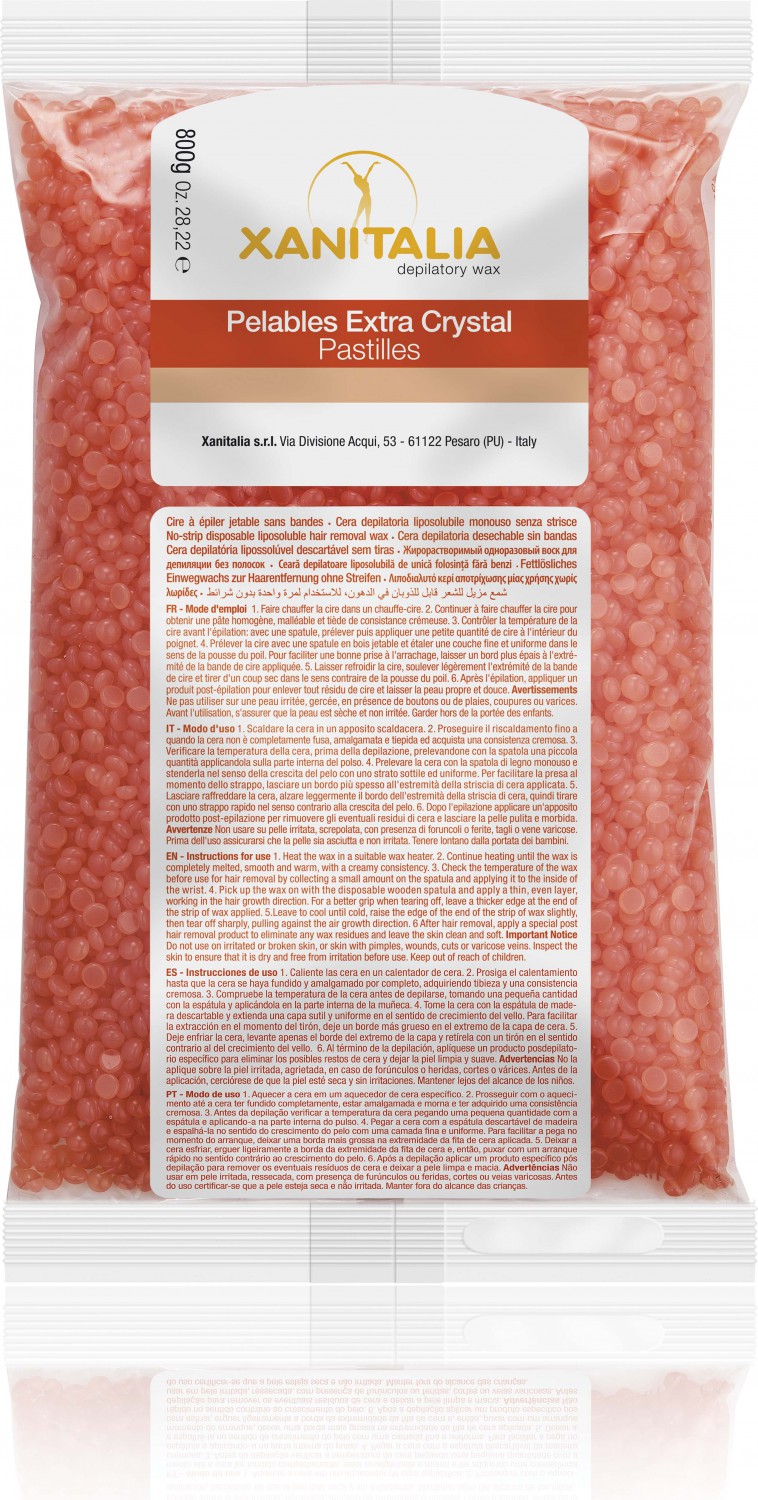  XanitaliaPro Film Wax Pelables Extra Crystal Brasilian System Orange 800 g 