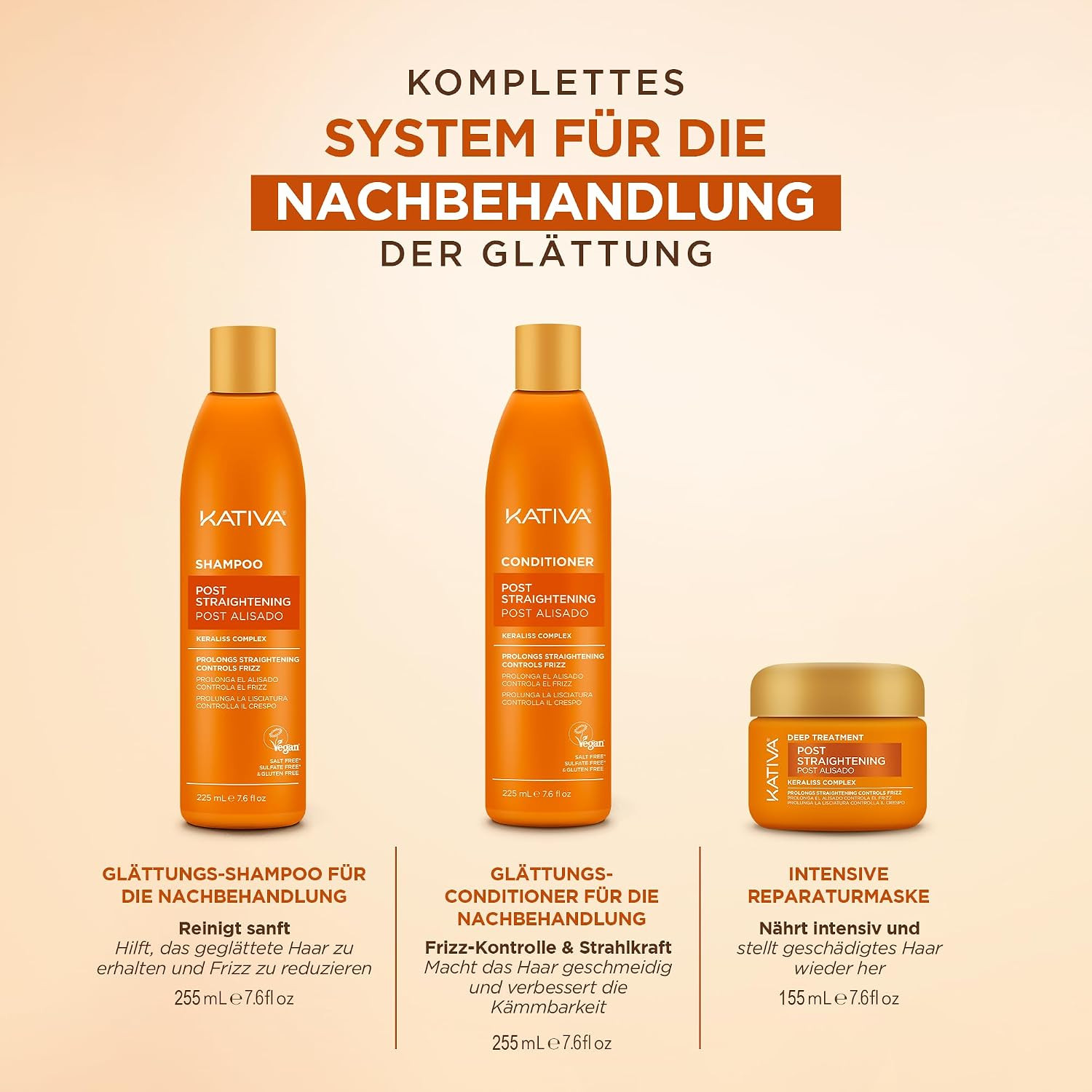  Kativa Post Straightening Keratin 3er-Kit 