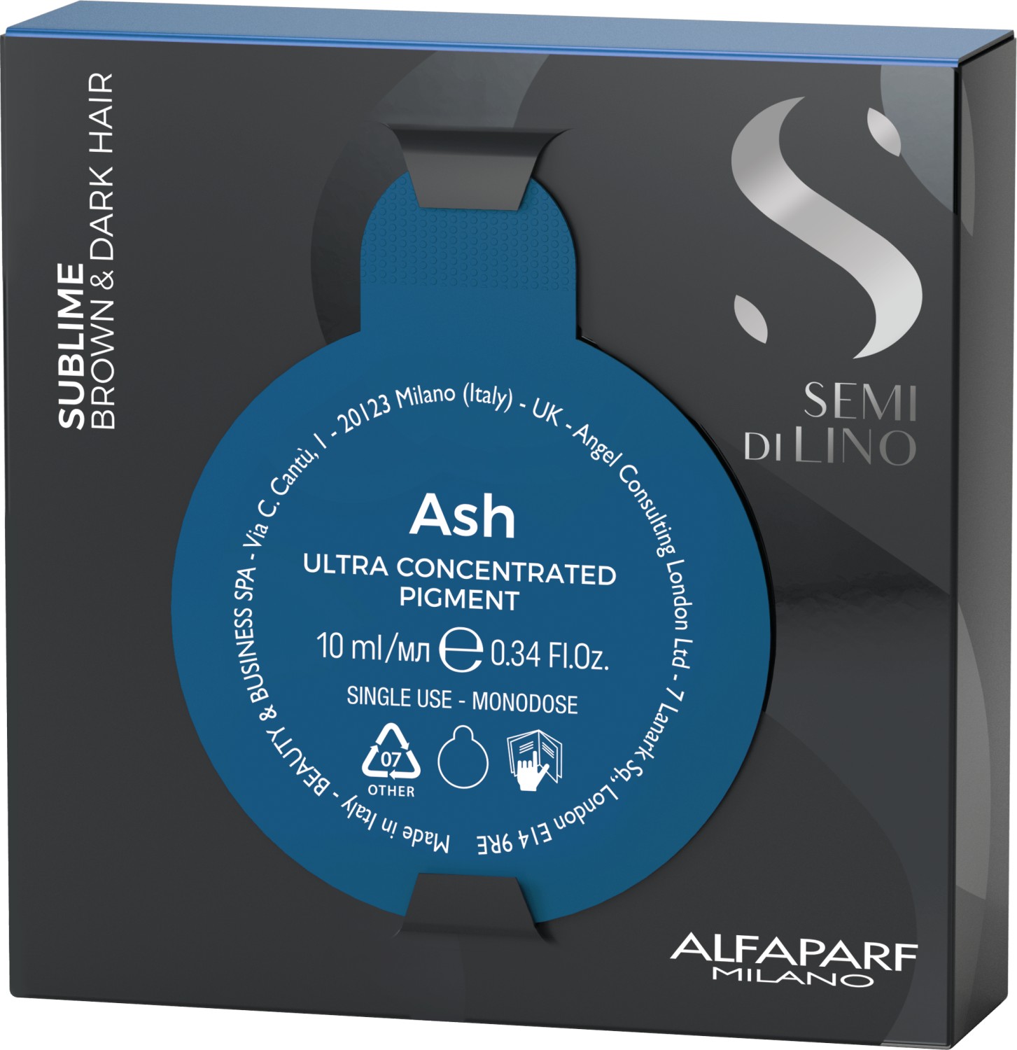  Alfaparf Milano Semi di Lino Sublime Pigments Color Ash .1 10 ml 