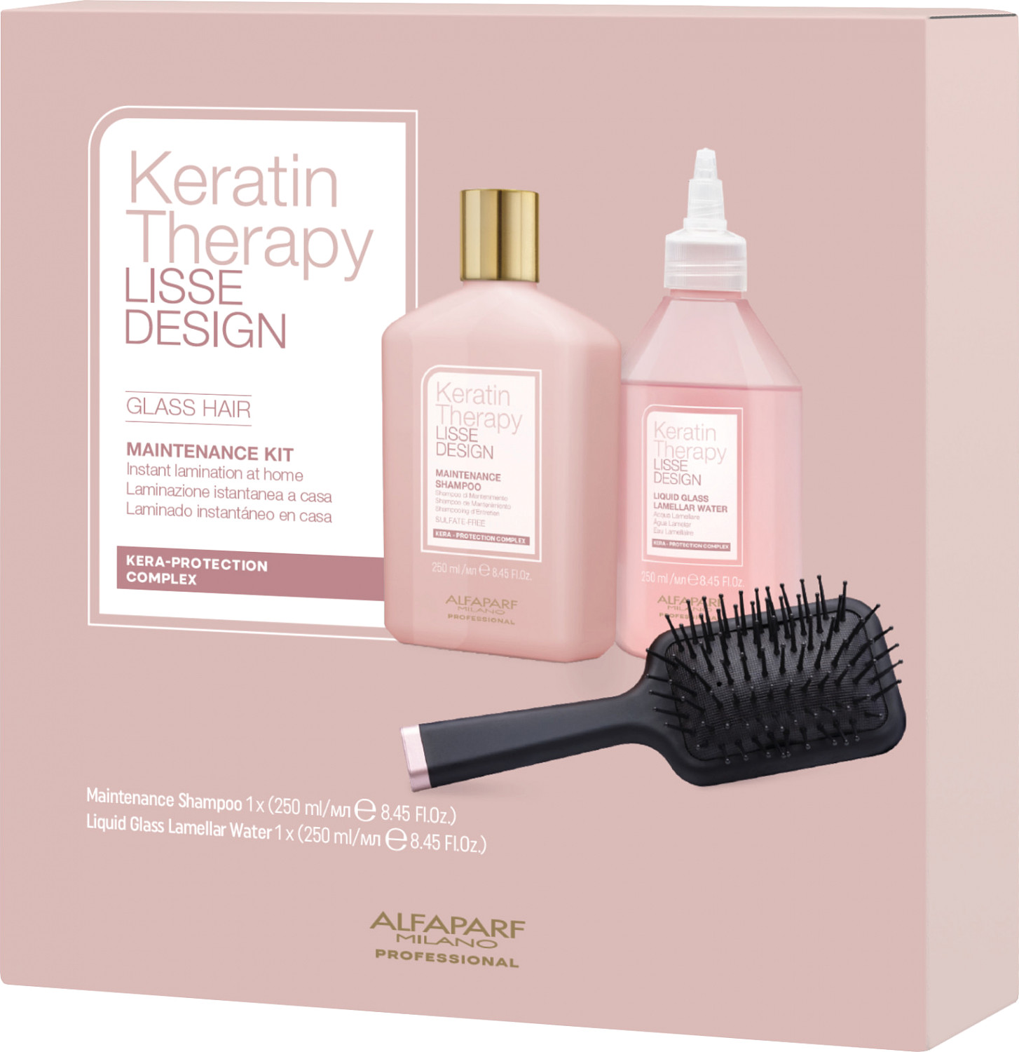  Alfaparf Milano Geschenkset Keratin Therapy Lisse Design Glass Hair 