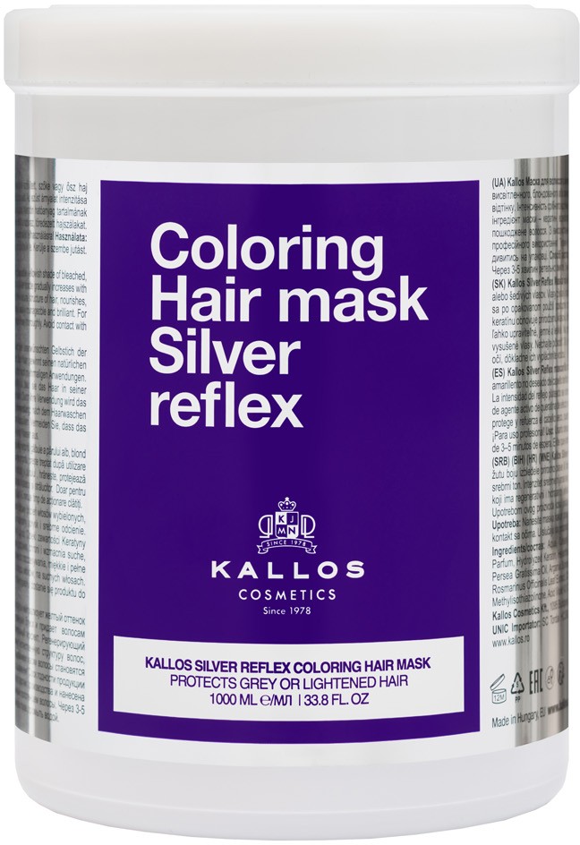  Kallos Coloring Silver Reflex Hair Mask 1000 ml 