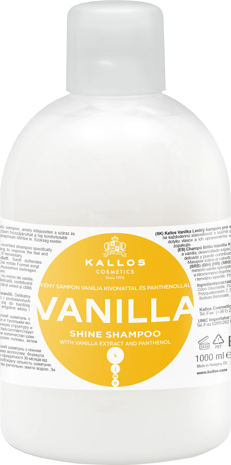  Kallos KJMN Vanilla Shine Shampoo 1000 ml 