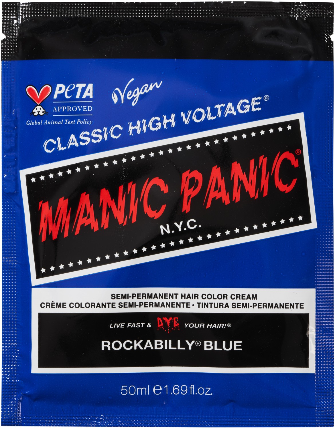  Manic Panic High Voltage Classic Rockabilly Blue Sachets 50 ml 