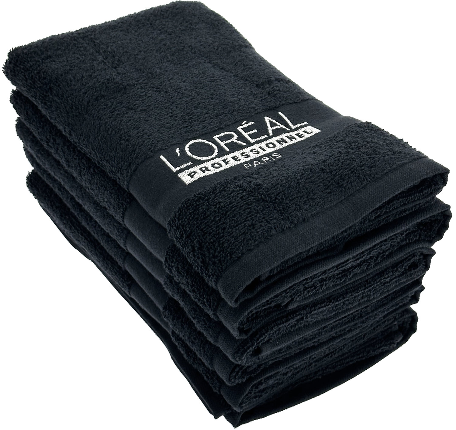  Loreal Handtuch-Set mit Logo 6 St&uuml;ck 49x86cm schwarz 