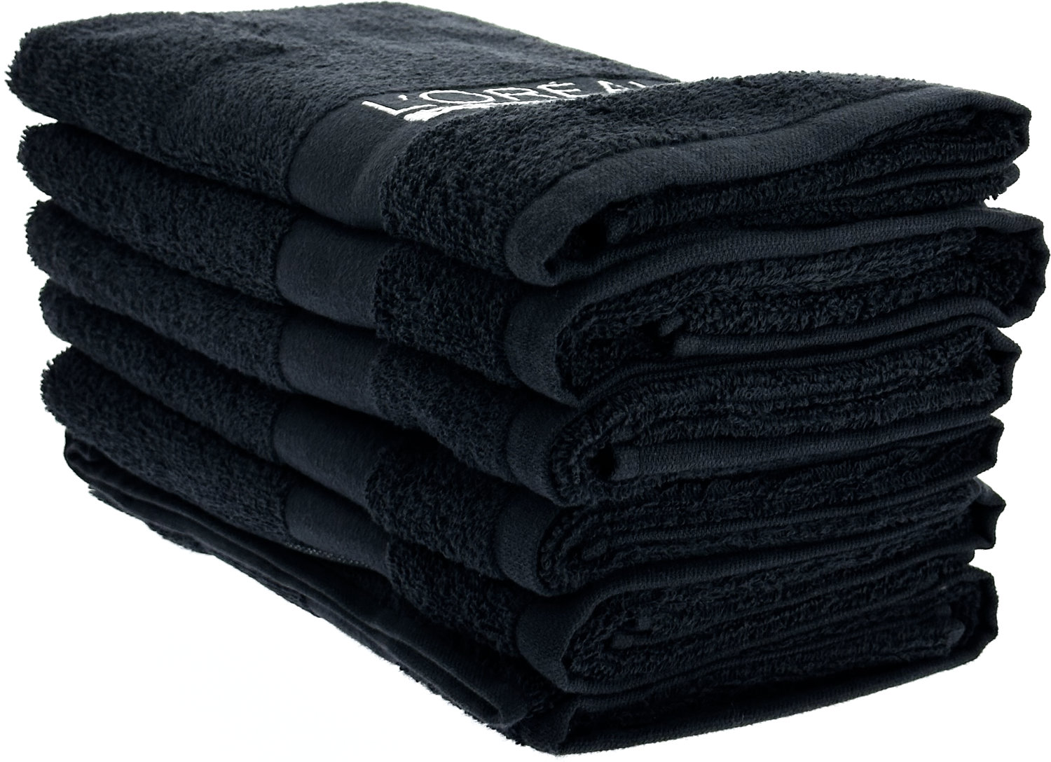  Loreal Handtuch-Set mit Logo 6 St&uuml;ck 49x86cm schwarz 