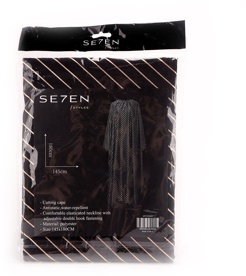 Se7en Styles Friseurumhang Black Gold 