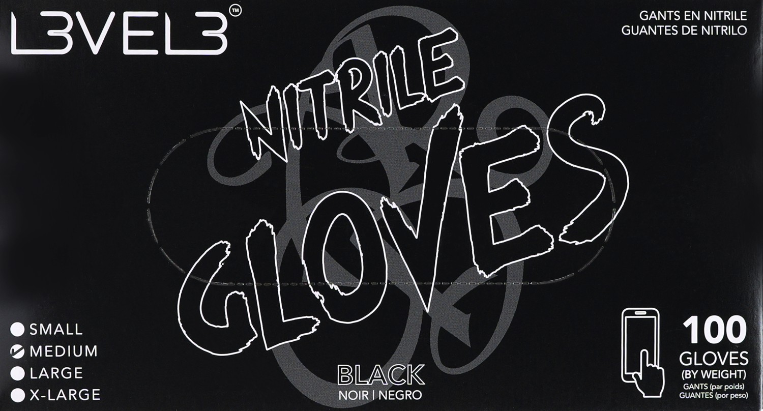  L3VEL3 Nitrilhandschuhe Medium Black 