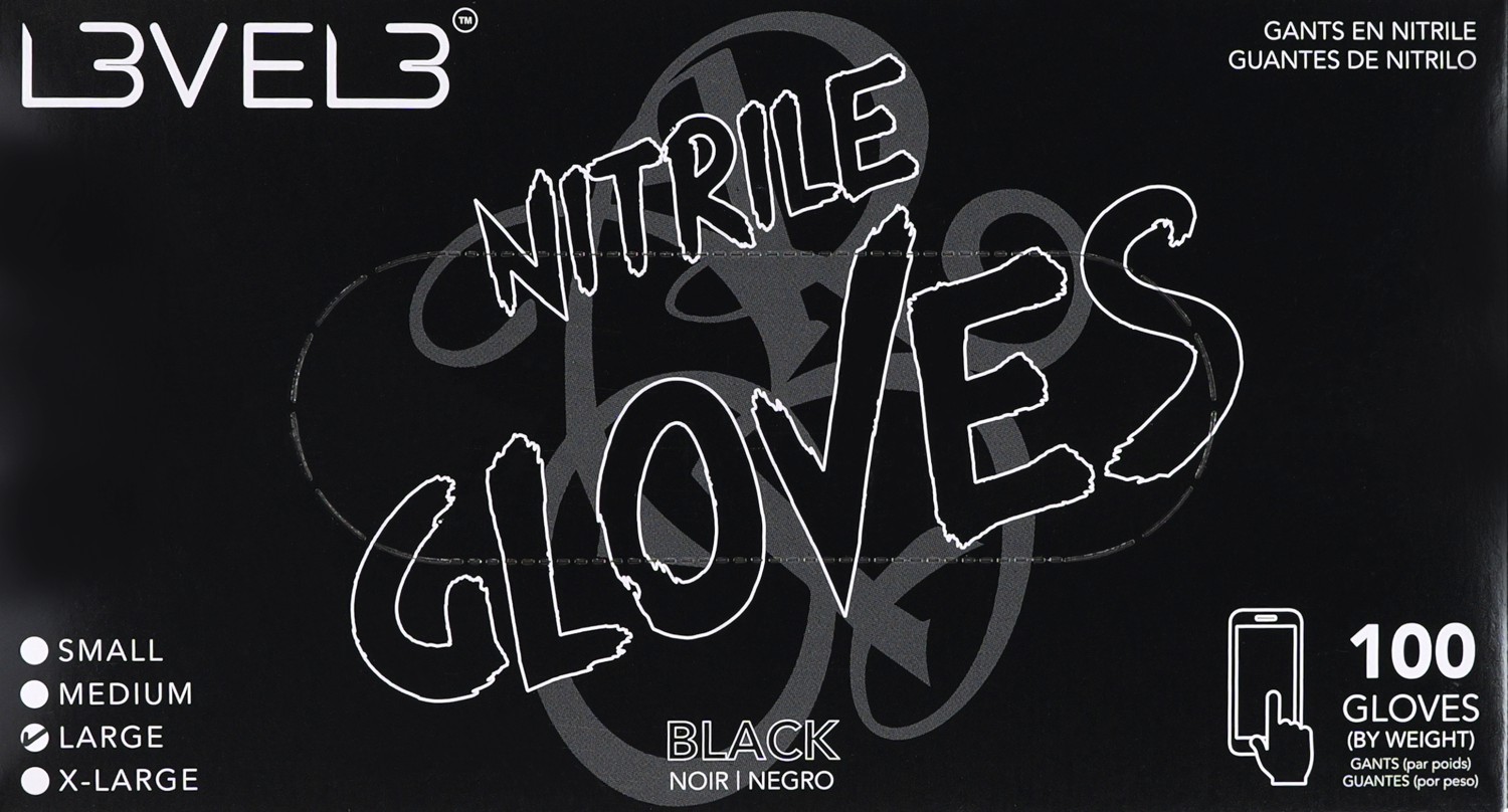  L3VEL3 Nitrilhandschuhe Large Black 
