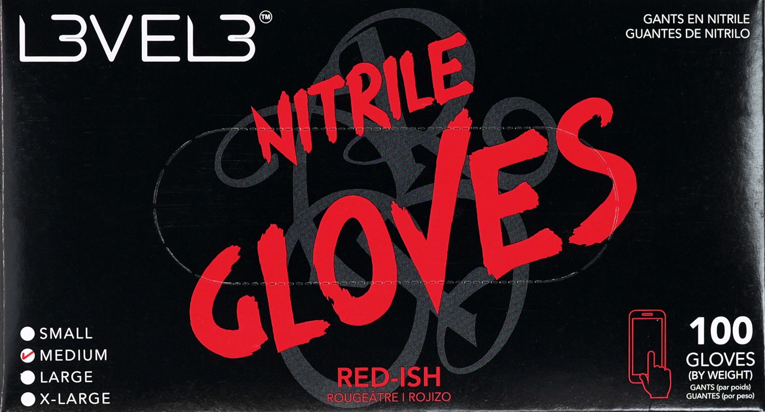  L3VEL3 Nitrilhandschuhe Medium Red-ish 