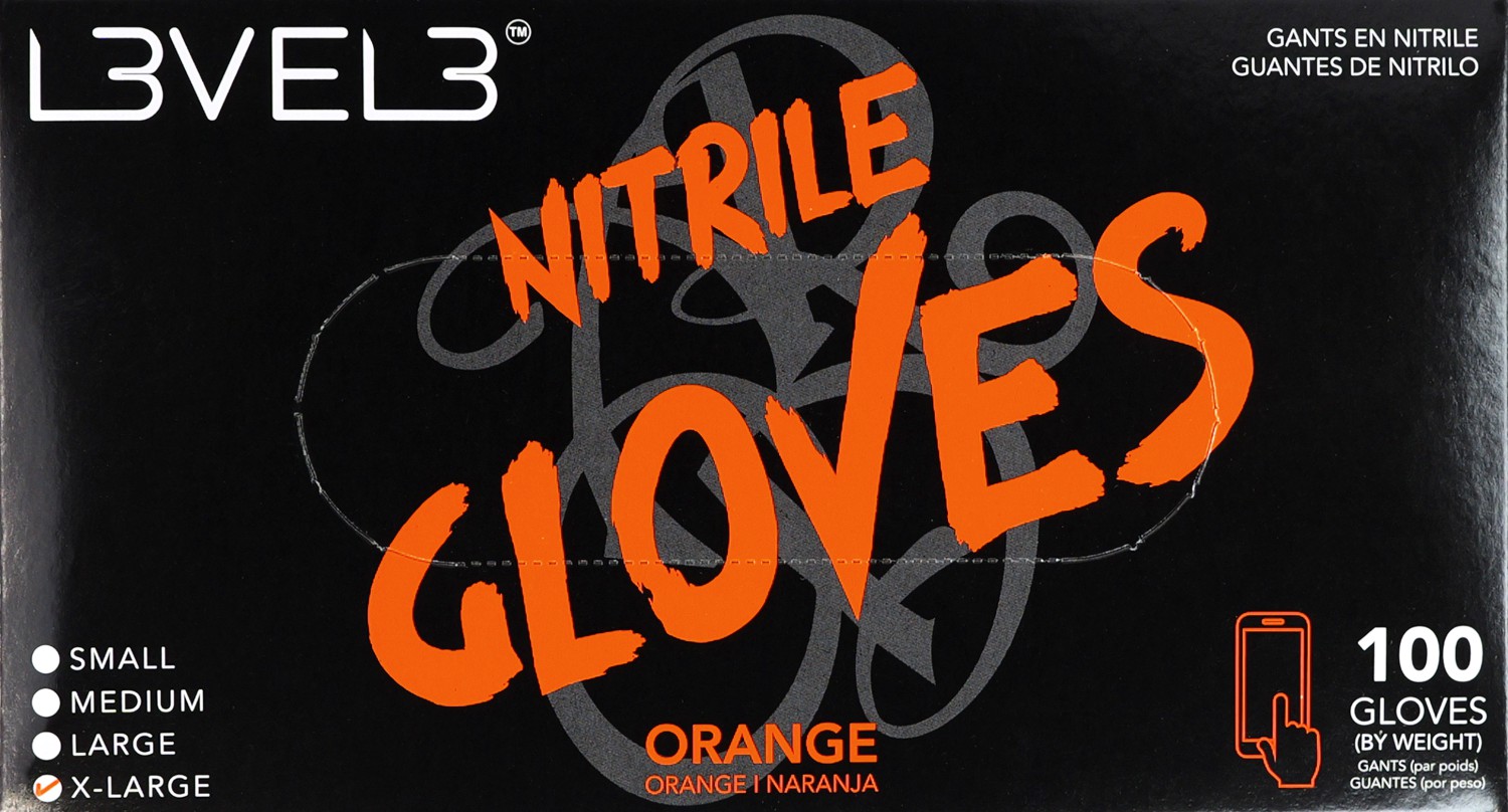  L3VEL3 Nitrilhandschuhe XL Orange 