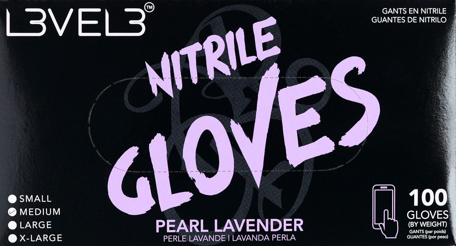 L3VEL3 Nitrilhandschuhe Medium Pearl Lavender 