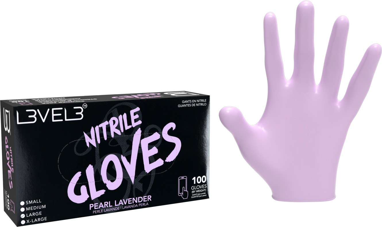  L3VEL3 Nitrilhandschuhe Large Pearl Lavender 