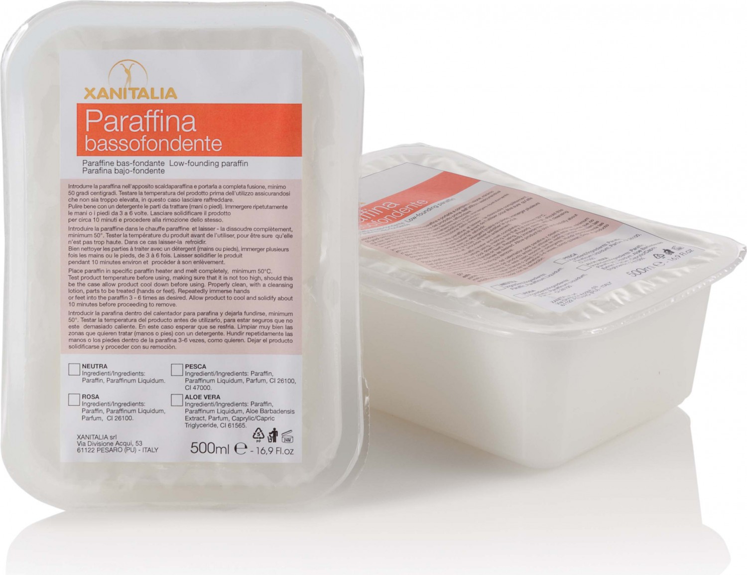  XanitaliaPro Niedrig schmelzende Paraffine Neutral 2 x 500 ml 
